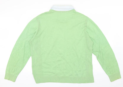 Preloved Easy Mens Green   Pullover Jumper Size XL - Back