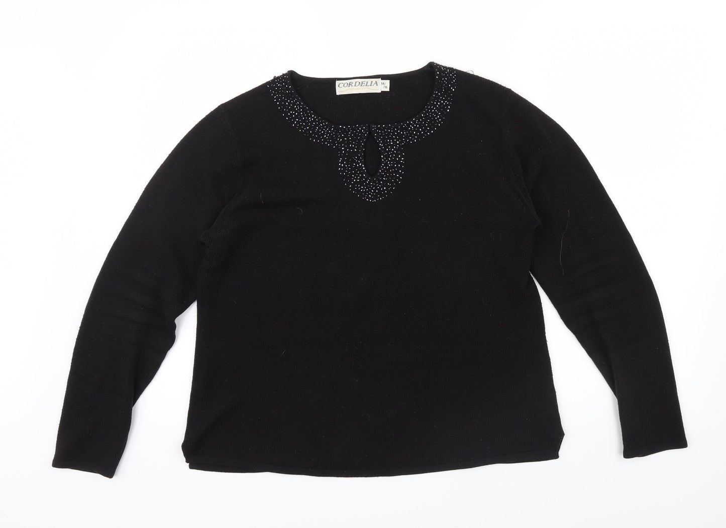 CORDELIA Womens Black   Pullover Jumper Size 14
