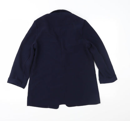 Preloved M&Co Womens Blue   Jacket  Size 10 - Back