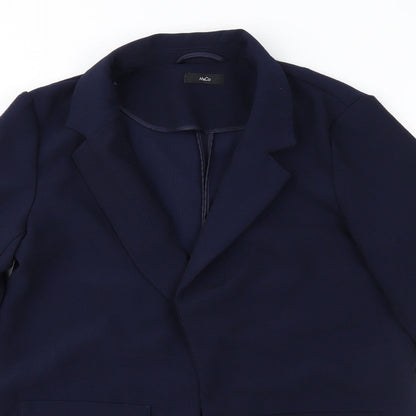 Preloved M&Co Womens Blue   Jacket  Size 10 - Detail
