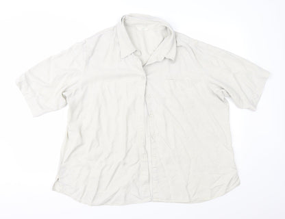 Preloved Marks and Spencer Womens Grey   Basic Button-Up Size 22 - Front