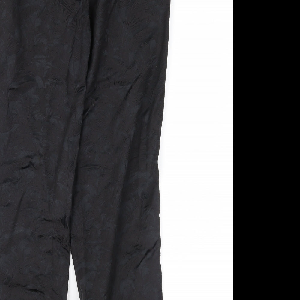 Bonmarché Womens Black Floral  Trousers  Size 10 L26 in
