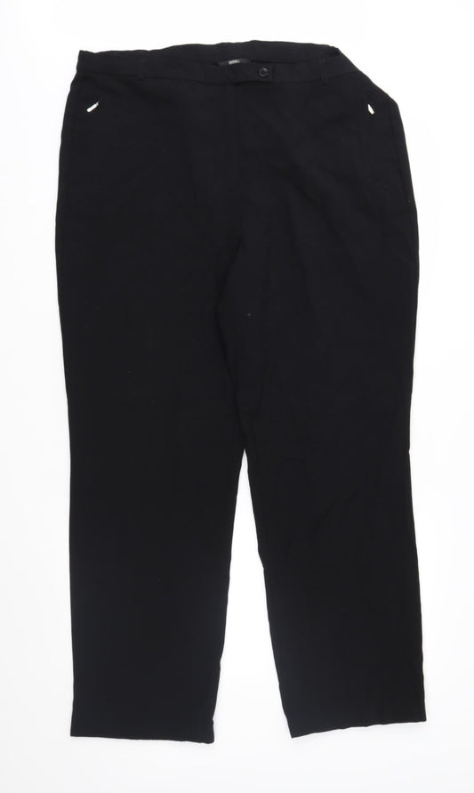 Marks and Spencer Womens Black   Trousers  Size 18 L30 in