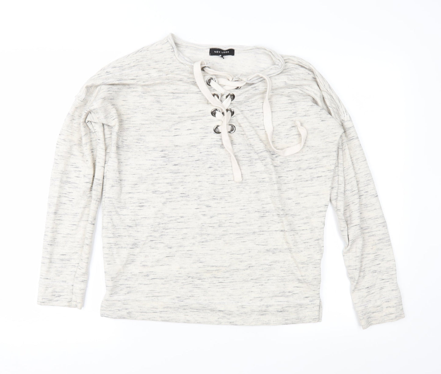 New Look Womens Grey  Jersey Basic Blouse Size 8