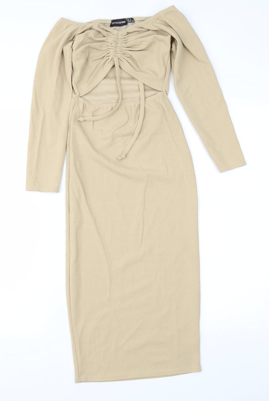 Pretty Lady Womens Brown   Sheath  Size 8