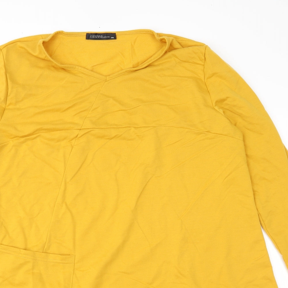Zanzea Womens Orange  Jersey A-Line