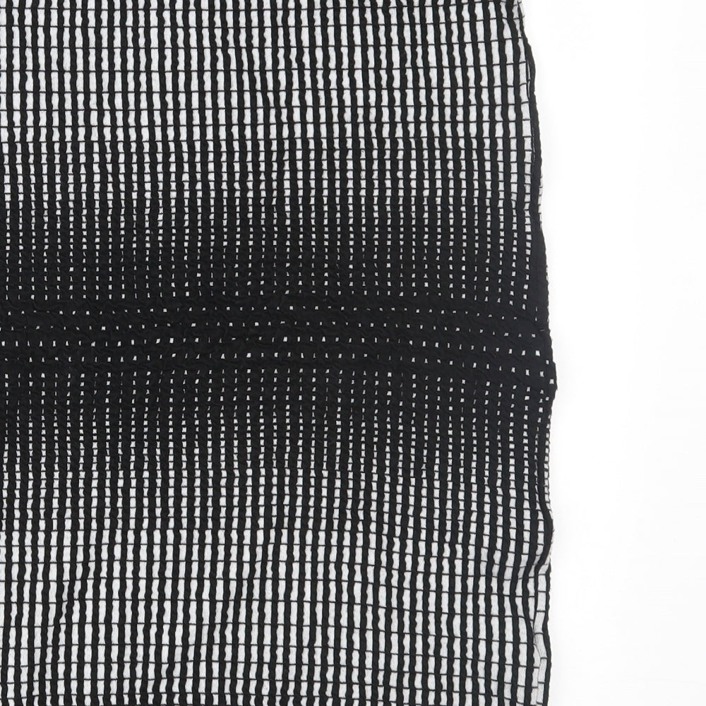 A&G Womens Black Geometric  Straight & Pencil Skirt Size 12