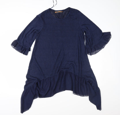 Preloved QED London Womens Blue  Knit Pullover Jumper Size S - Front