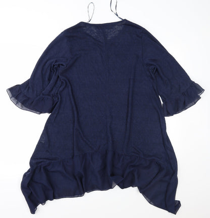Preloved QED London Womens Blue  Knit Pullover Jumper Size S - Back