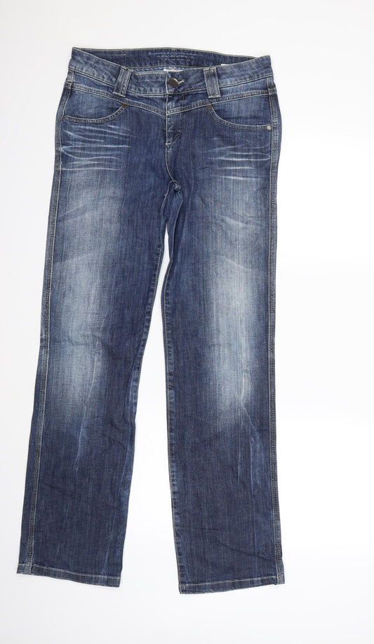 Street One Womens Blue  Denim Straight Jeans Size 32 in L31 in