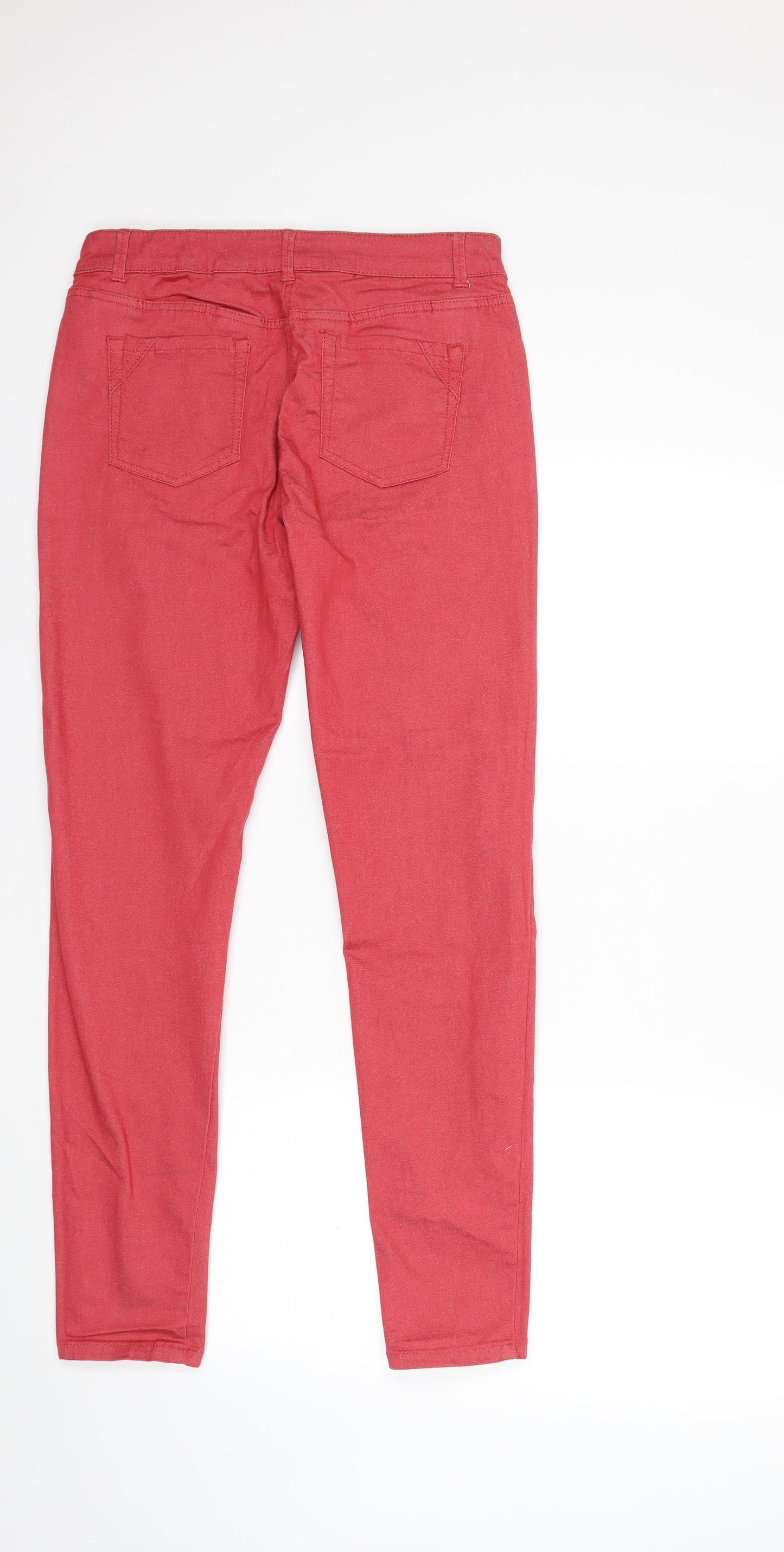 Marks and Spencer Womens Red  Denim Skinny Jeans Size 12 L28 in