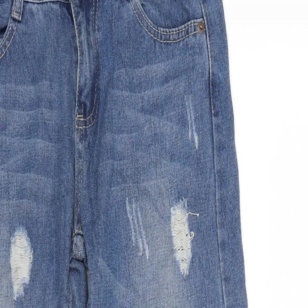 Preworn Womens Blue  Denim Cropped Jeans Size 28 in L22 in