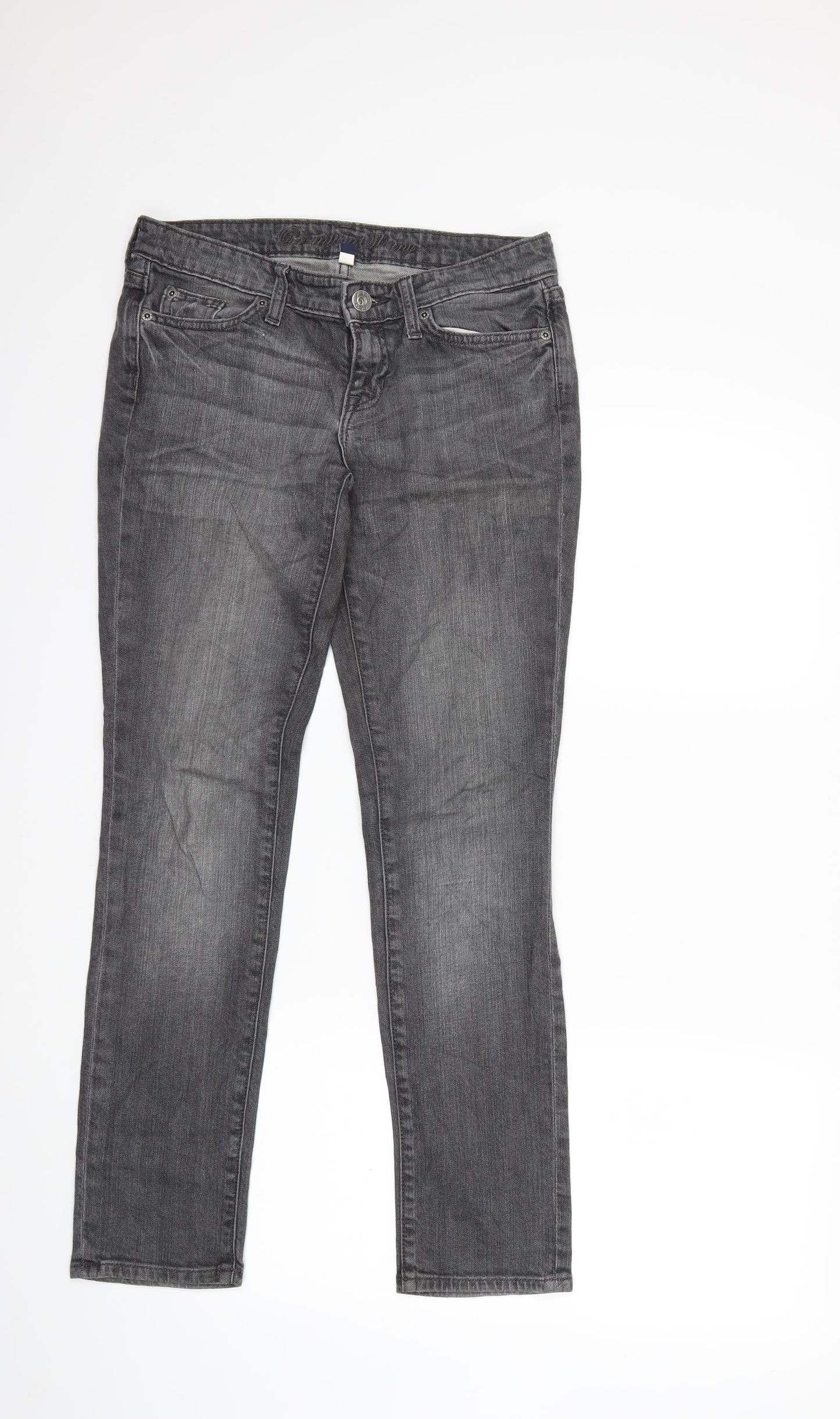 Preworn Womens Grey  Denim Skinny Jeans Size 8 L29 in
