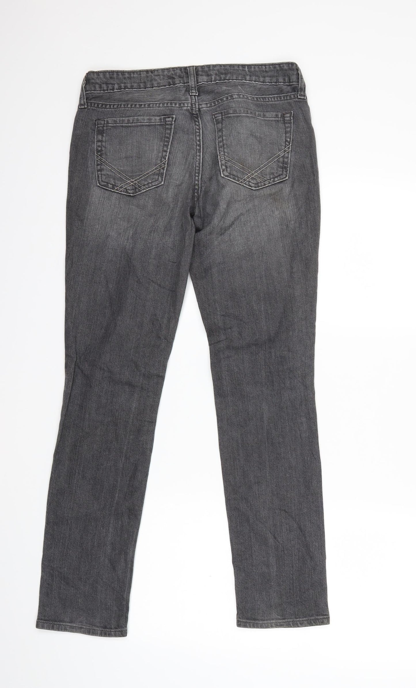 Preworn Womens Grey  Denim Skinny Jeans Size 8 L29 in
