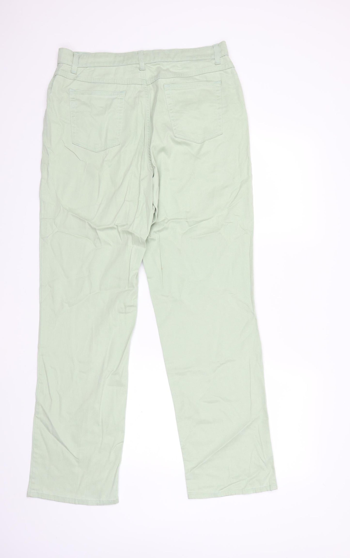 Marks and Spencer Womens Green  Denim Tapered Jeans Size 16 L32 in
