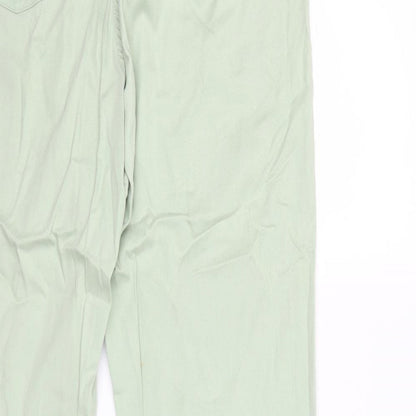 Preloved Marks and Spencer Womens Green  Denim Tapered Jeans Size 16 L32 in - Label