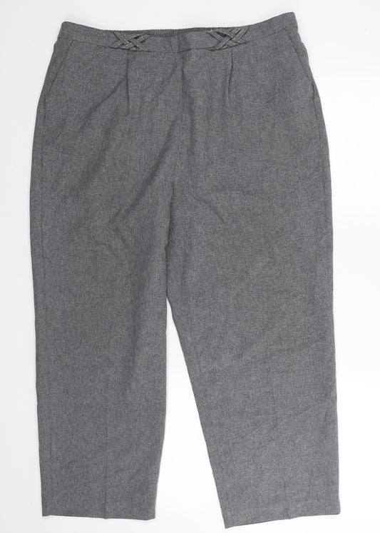 BM Womens Grey   Trousers  Size 18 L25 in