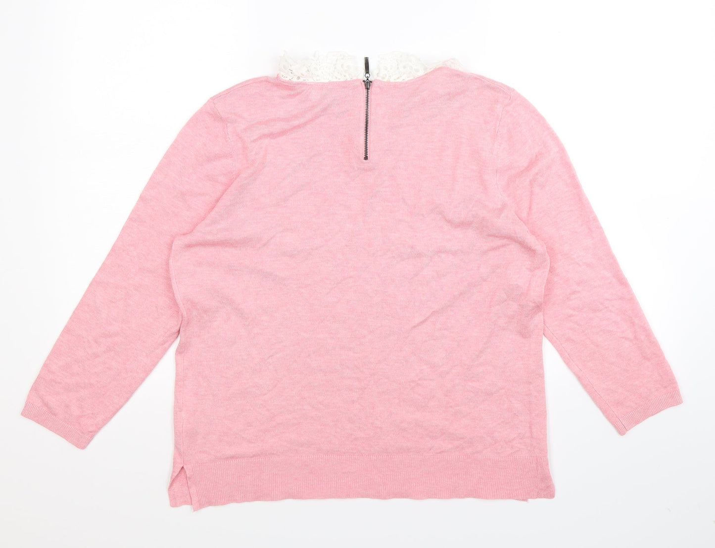 Papaya Womens Pink  Knit Pullover Jumper Size 10