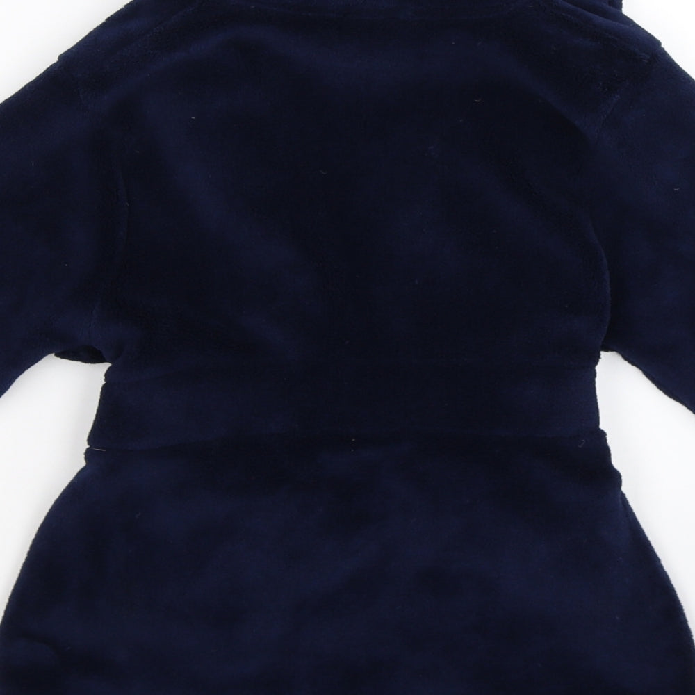 Dunnes Stores Boys Blue Solid Fleece  Robe Size 3-4 Years