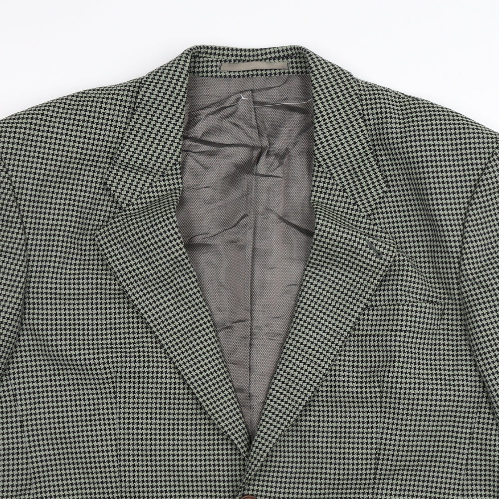 Strellson Mens Multicoloured Houndstooth  Jacket Suit Jacket Size 42