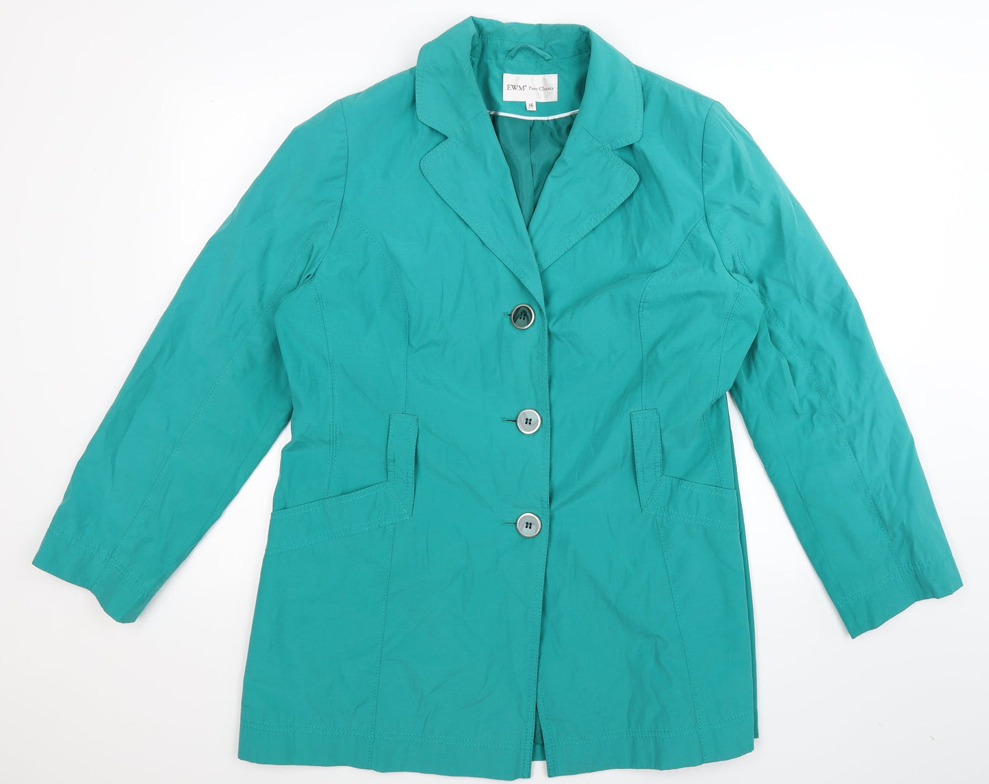 EWM Womens Green   Jacket Coat Size 16