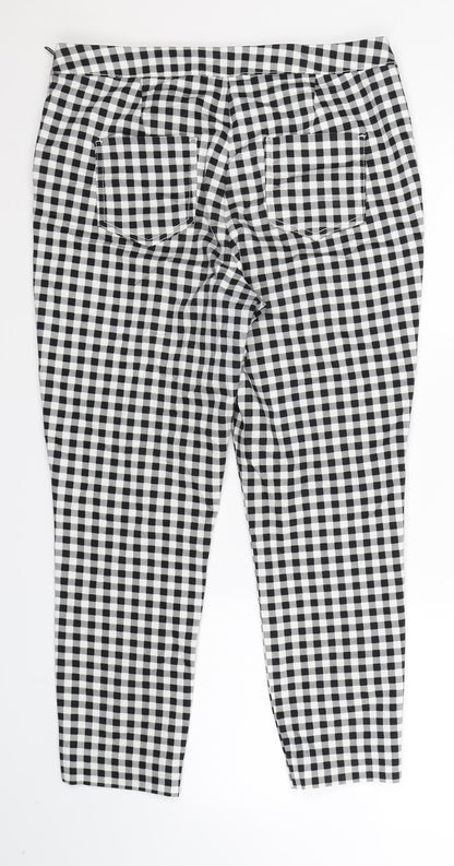 Preloved Denim Co Womens Multicoloured Check  Trousers  Size 14 L26 in - Back