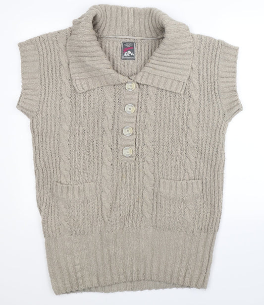 NEXT Womens Grey  Knit Pullover Jumper Size M  - Oversized