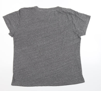 Preloved Riot Womens Grey   Basic T-Shirt Size M - Back