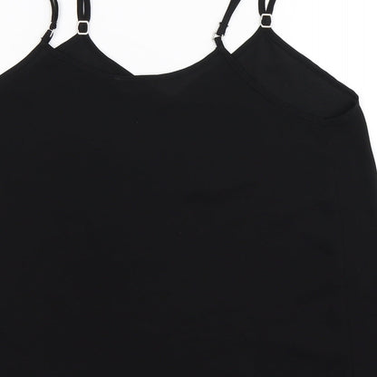 Preloved River Island Womens Black   Basic Tank Size 10 - Label
