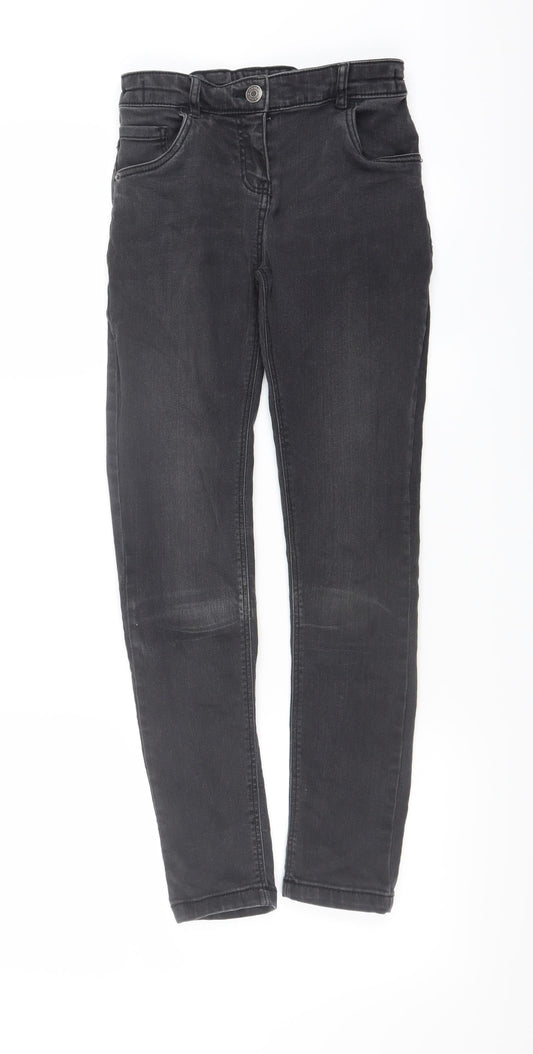 TU Girls Black  Denim Skinny Jeans Size 10 Years