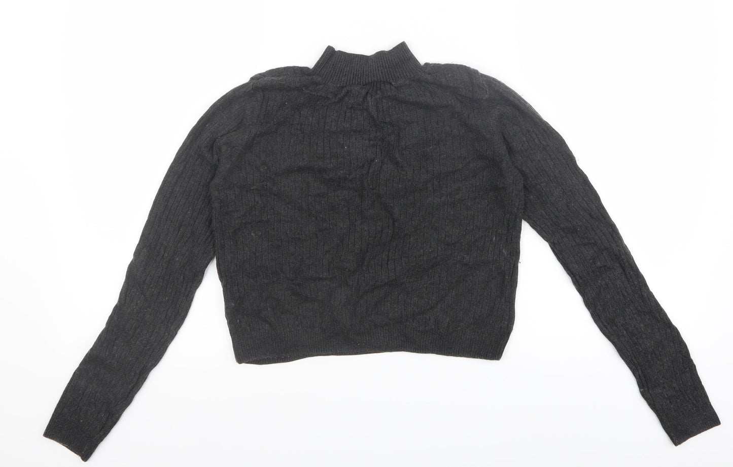 Topshop Womens Grey   Pullover Jumper Size 8  - Cropped