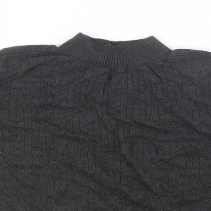 Preloved Topshop Womens Grey   Pullover Jumper Size 8  - Cropped - Detail
