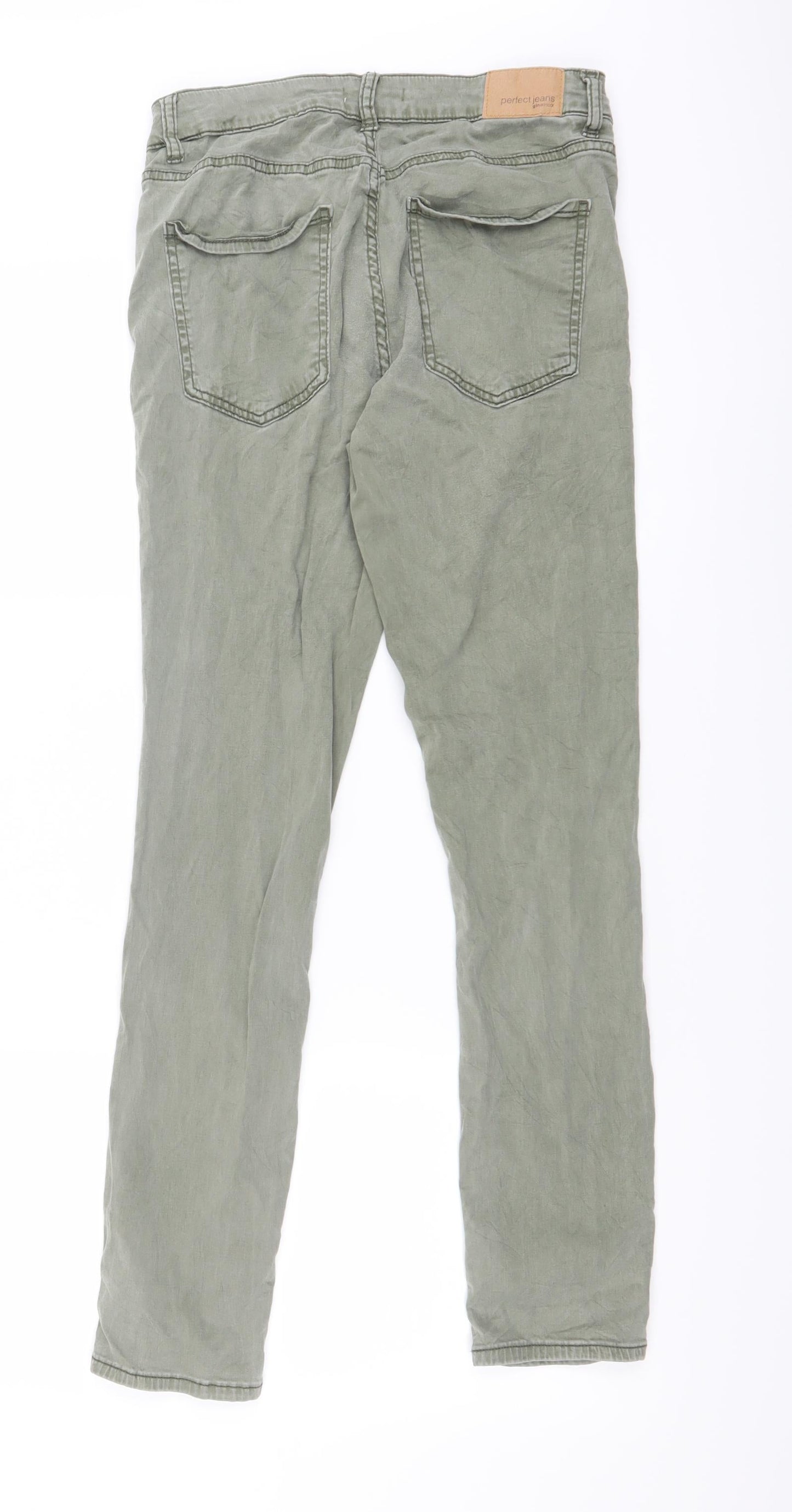 Perfect Jeans Womens Green  Denim Skinny Jeans Size 26 L27 in