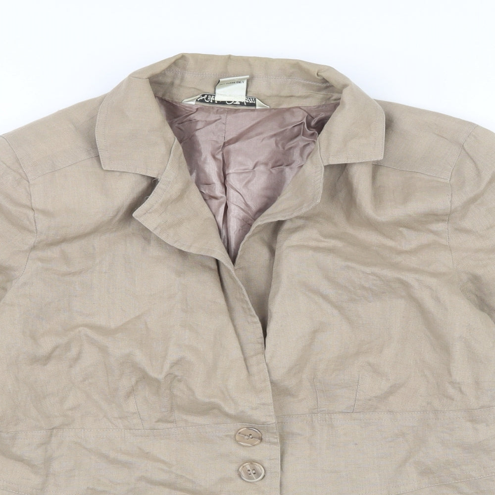 Nikki Valenti  Womens Beige   Jacket  Size 10