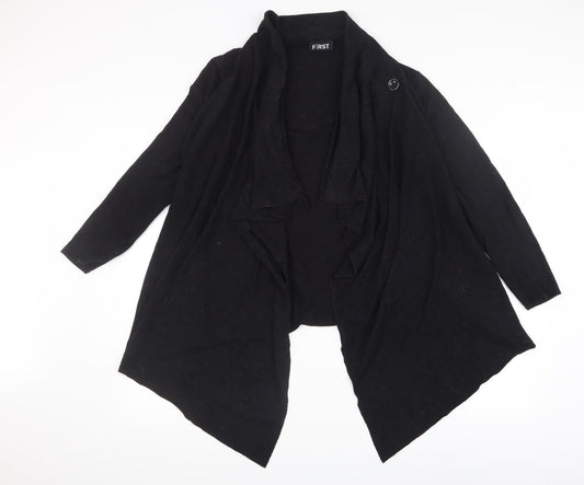 First Womens Black   Cardigan Jumper Size S
