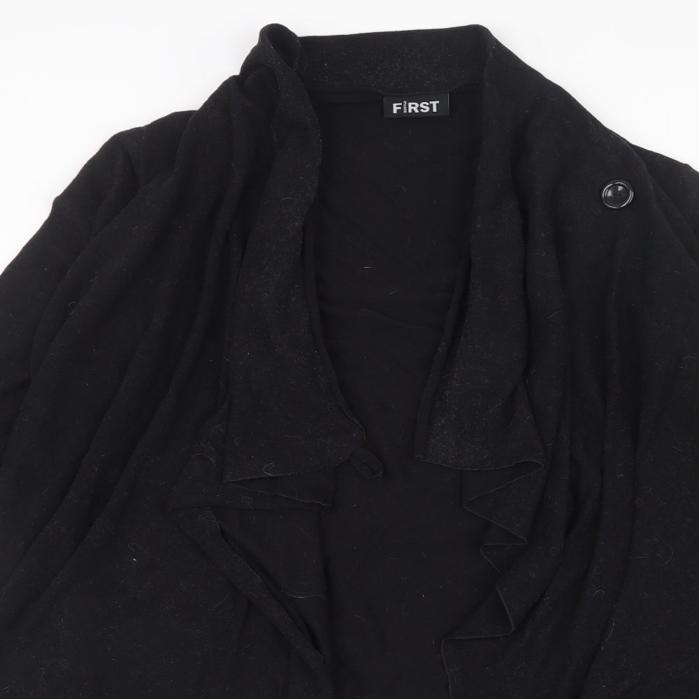 First Womens Black   Cardigan Jumper Size S