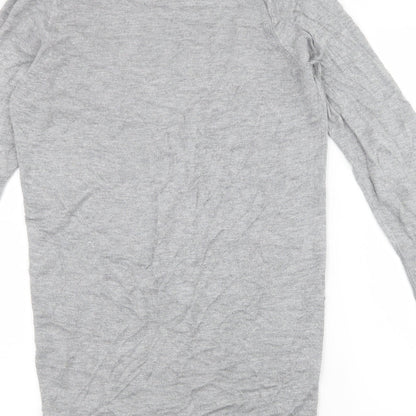 Preloved M&S Womens Grey   Cardigan Jumper Size S - Label