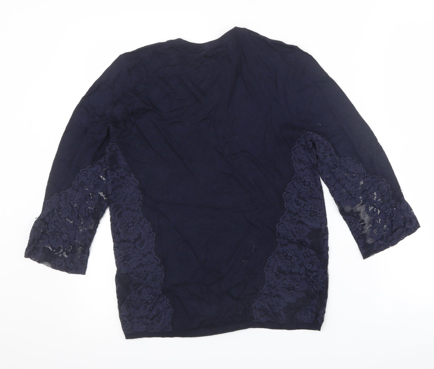 Warehouse Womens Blue   Pullover Jumper Size 8  - Lace