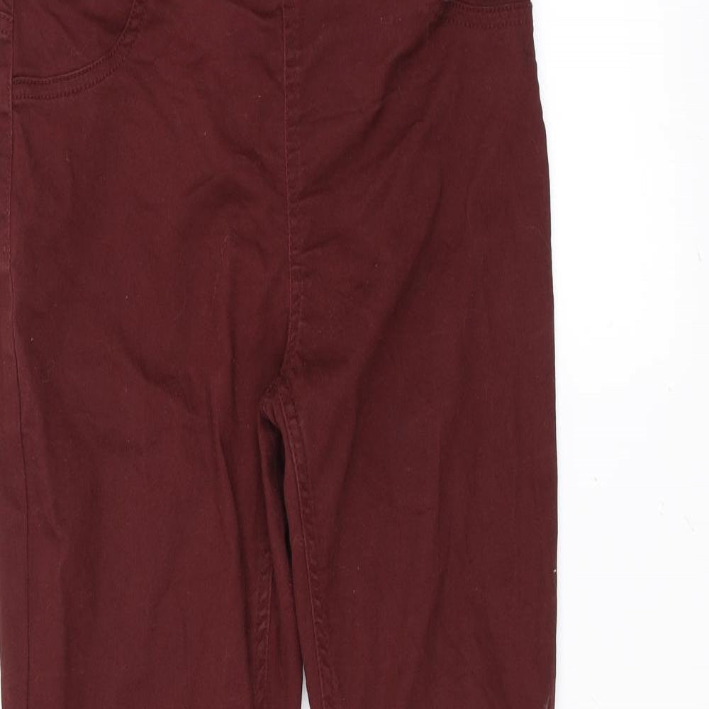 H&M Womens Red   Skinny Jeans Size 12 L28 in