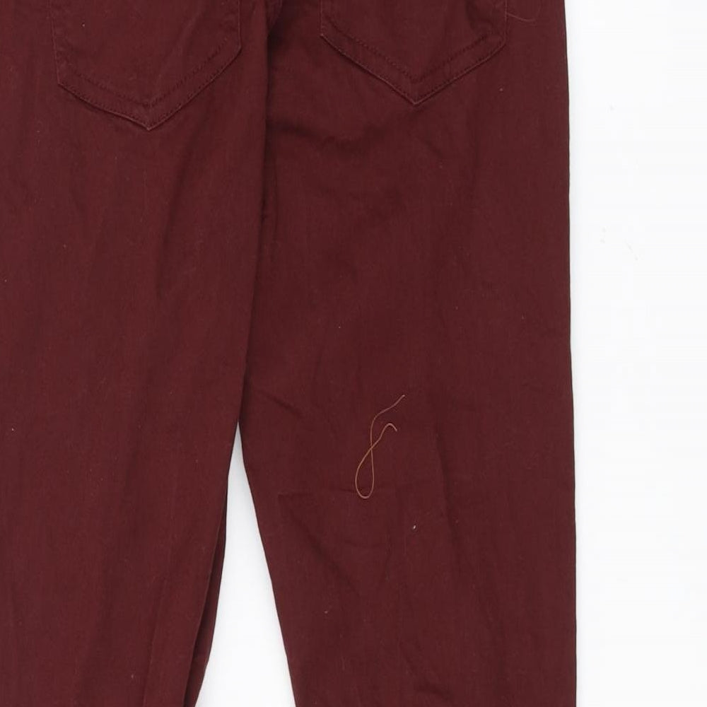 H&M Womens Red   Skinny Jeans Size 12 L28 in