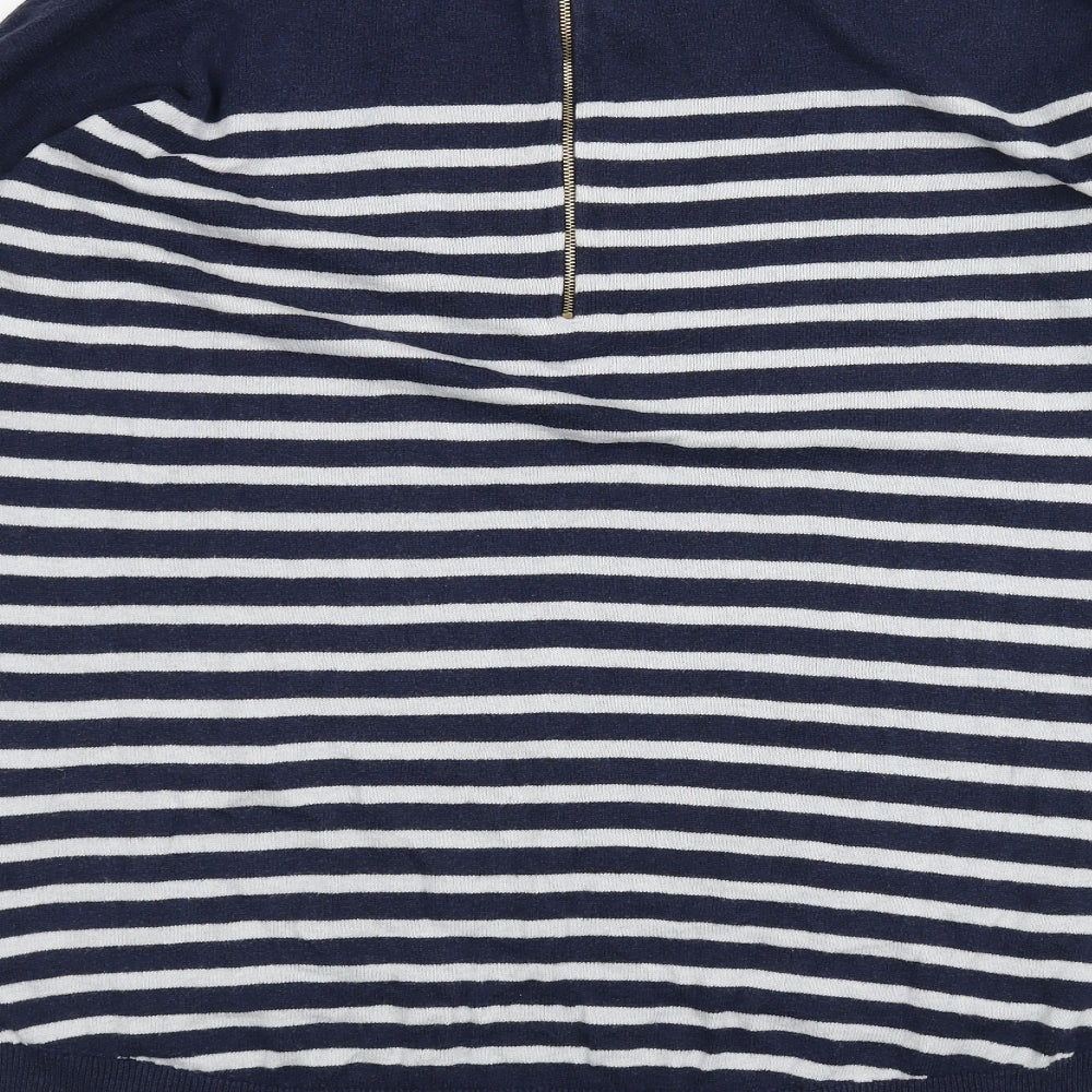 Atmosphere Womens Blue Striped  Pullover Jumper Size L