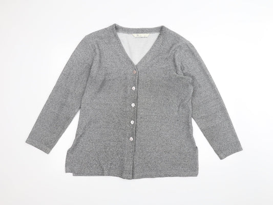 BHS Womens Grey   Cardigan Jumper Size 14