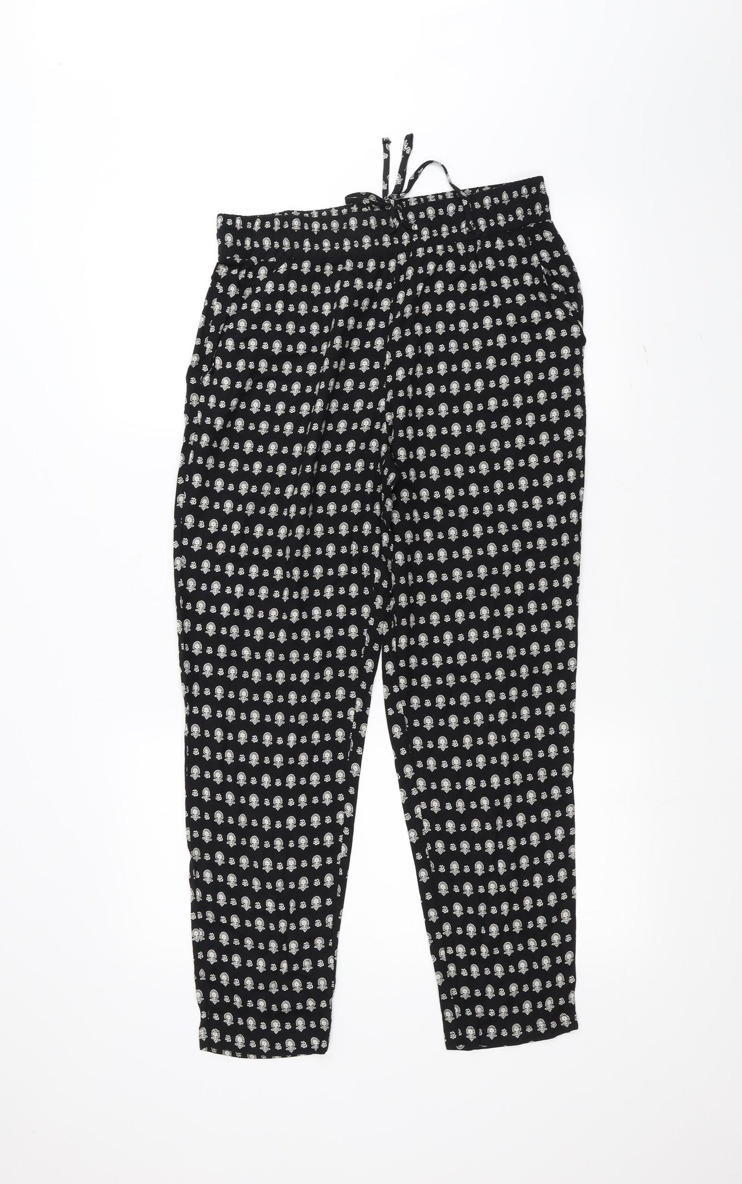 Marks and Spencer Womens Black   Trousers  Size 10 L25 in
