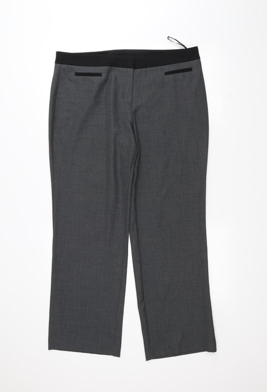 F&F Womens Grey   Trousers  Size 14 L27 in