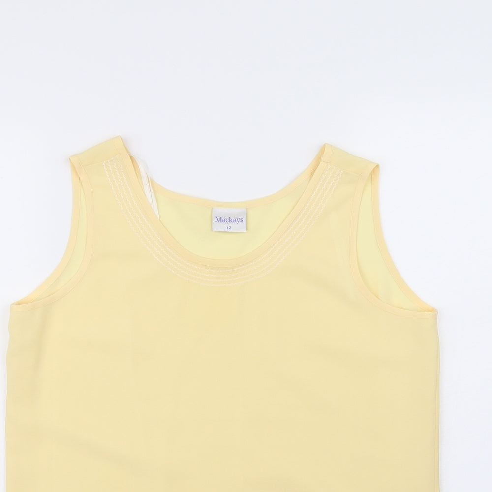 mackays Womens Yellow   Basic Blouse Size 12