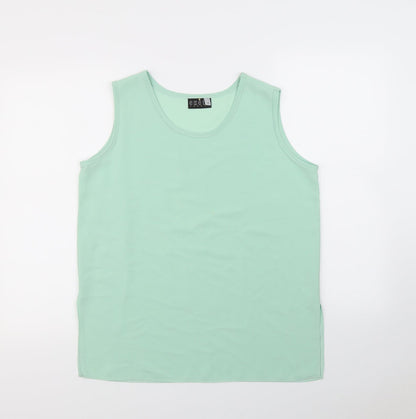 Preloved Exell london Womens Green   Basic Tank Size M - Front