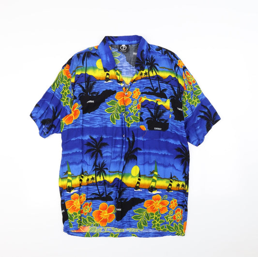 Gotcha Mens Blue    Button-Up Size S  - tenerife