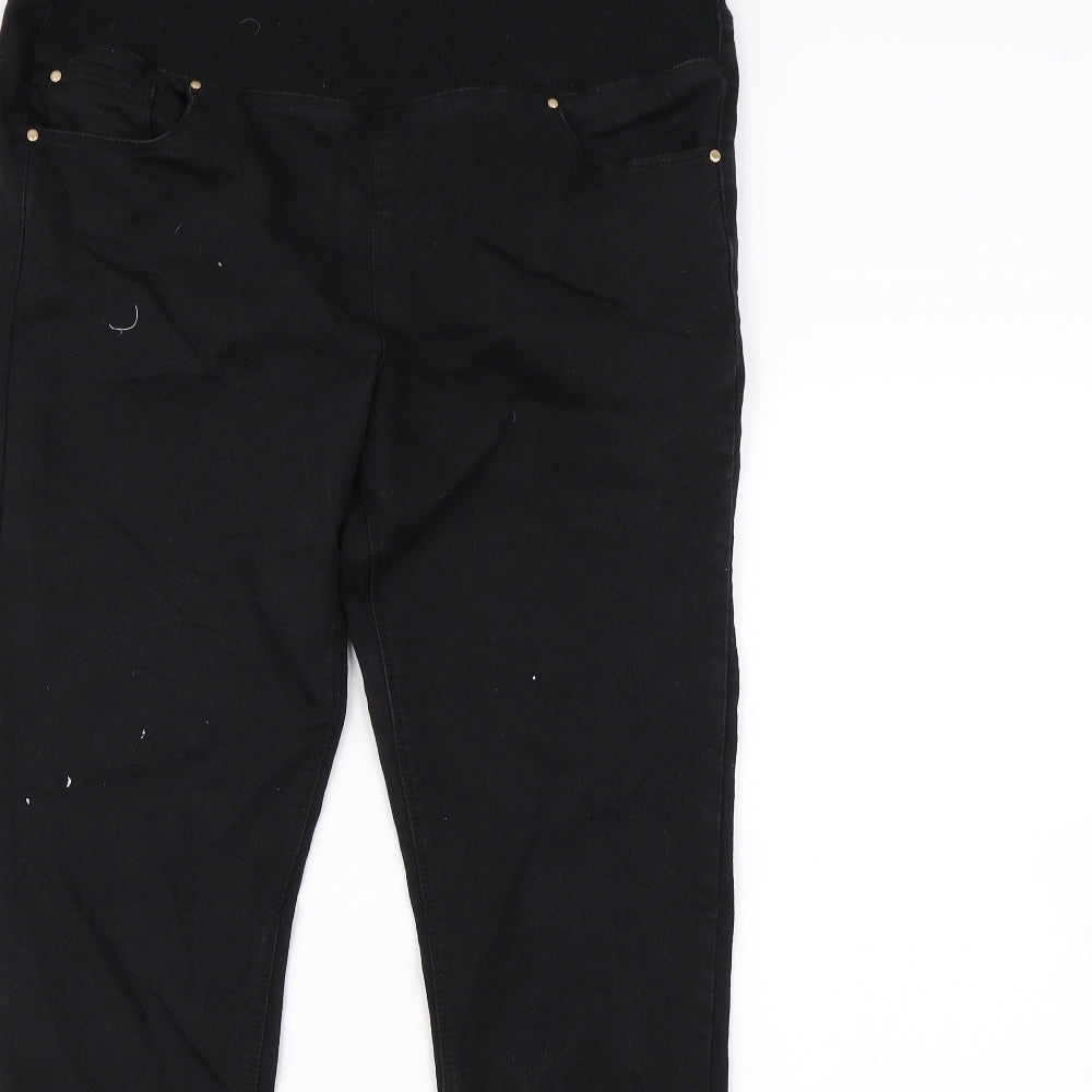 Preworn Womens Black   Skinny Jeans Size 14 L30 in
