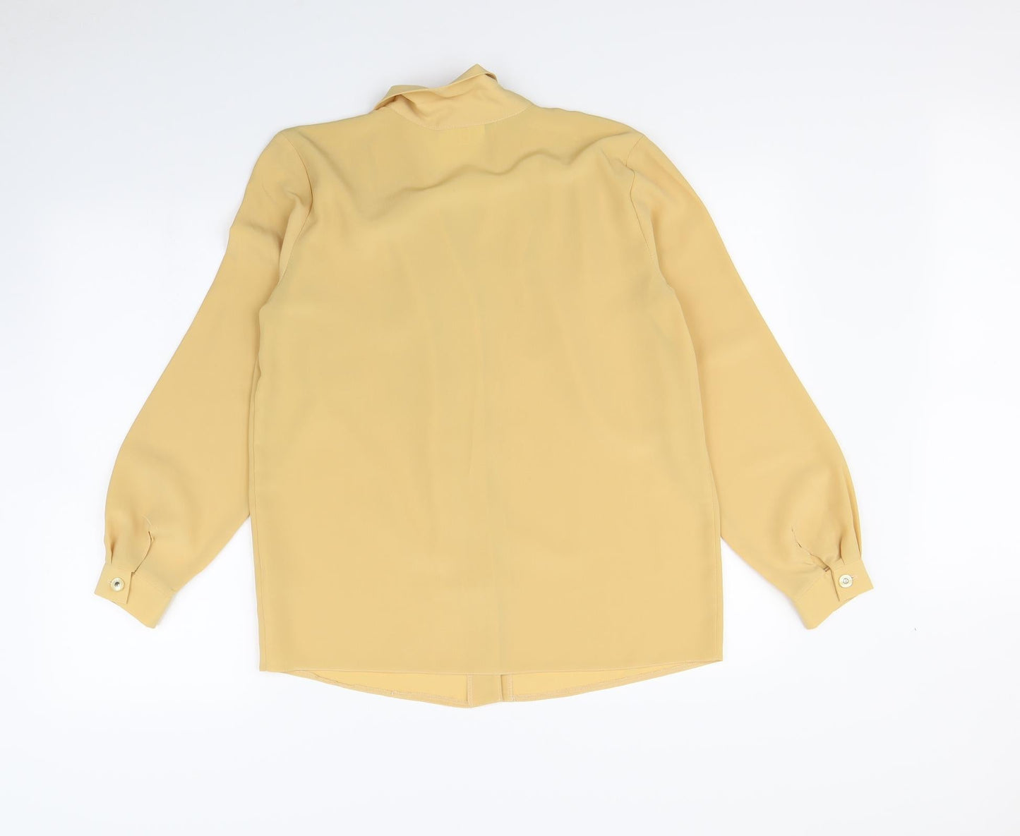 First Avenue Womens Yellow   Basic Button-Up Size 12