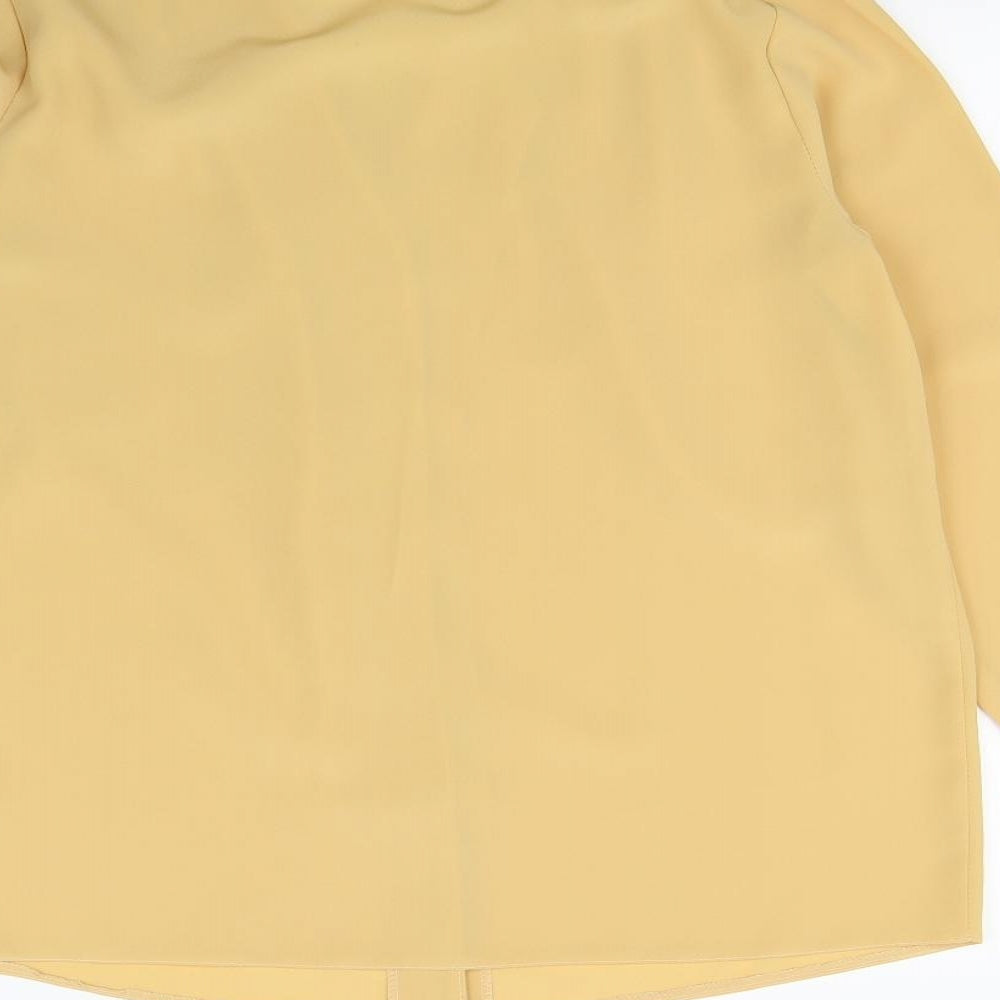 First Avenue Womens Yellow   Basic Button-Up Size 12